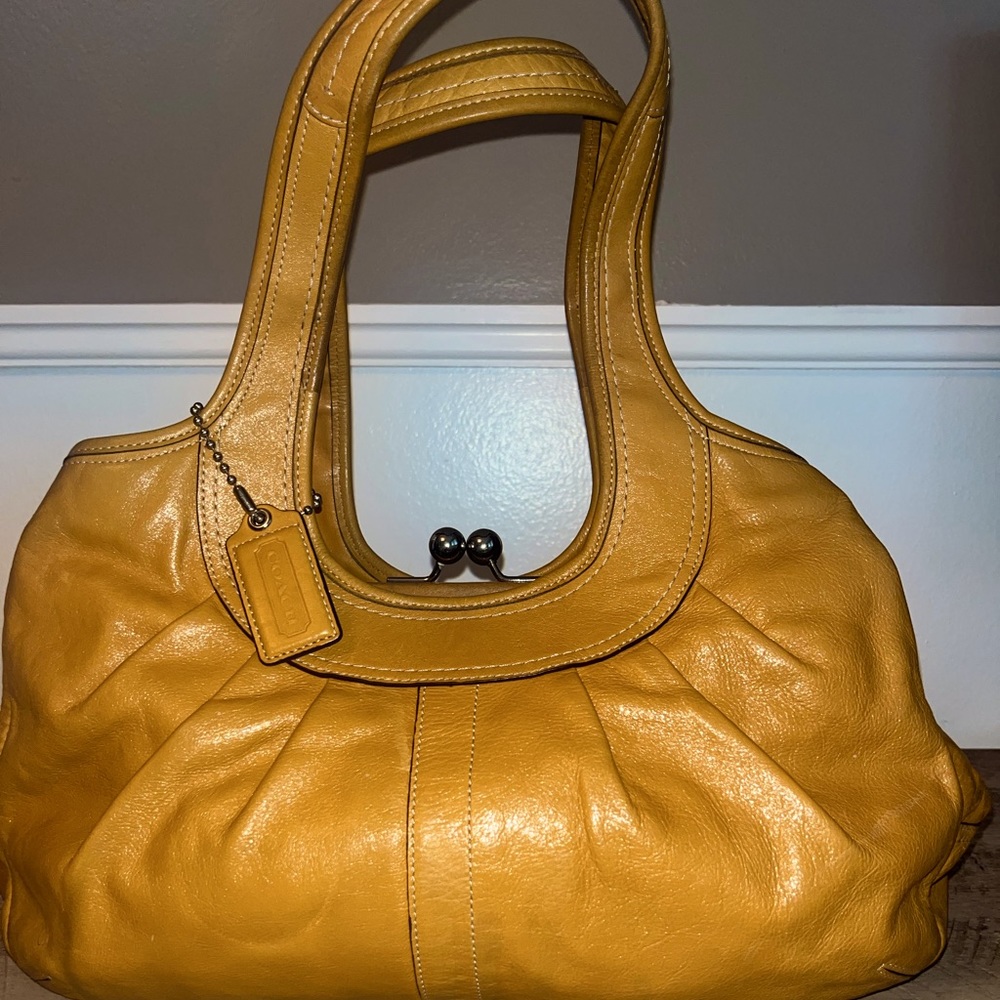 Real leather Coach purse. Gently used.